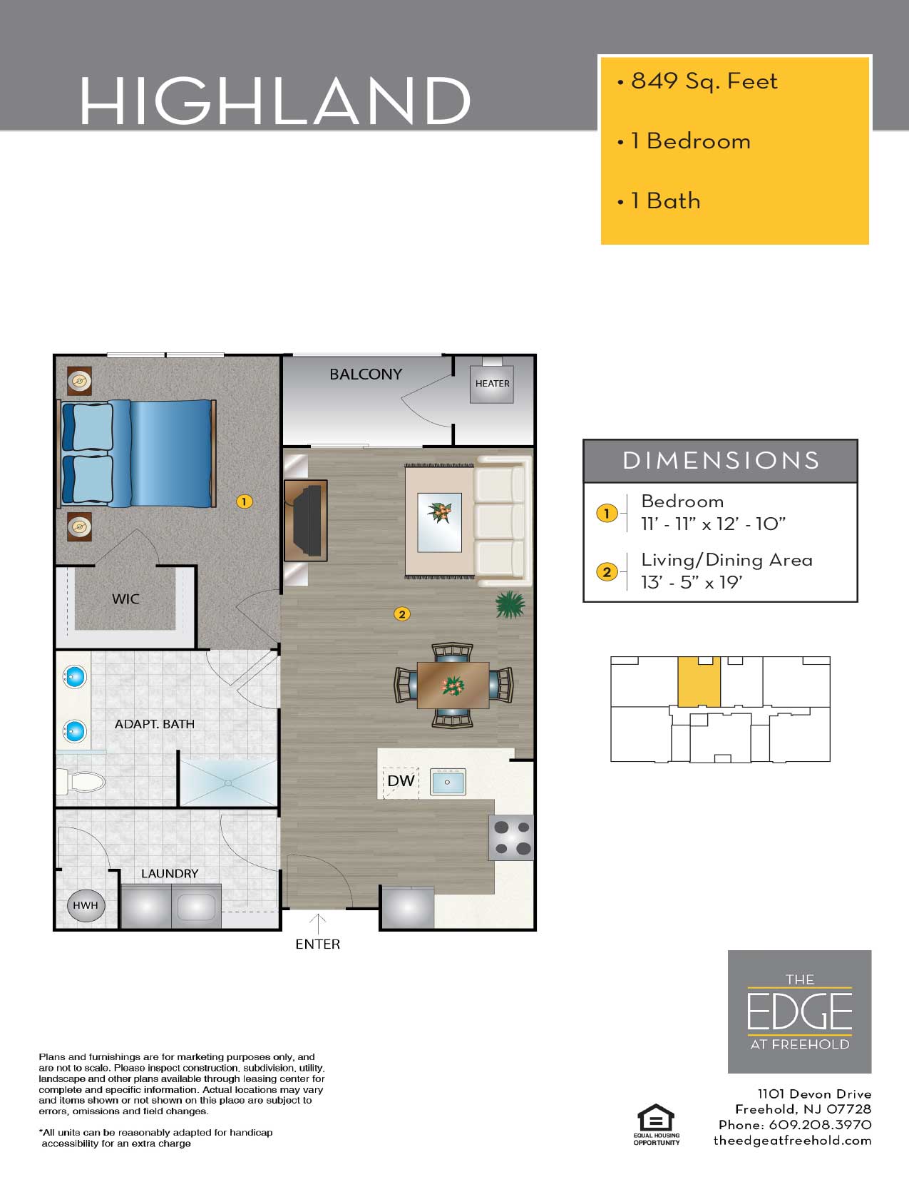 The Edge At Freehold Floor Plan Highland