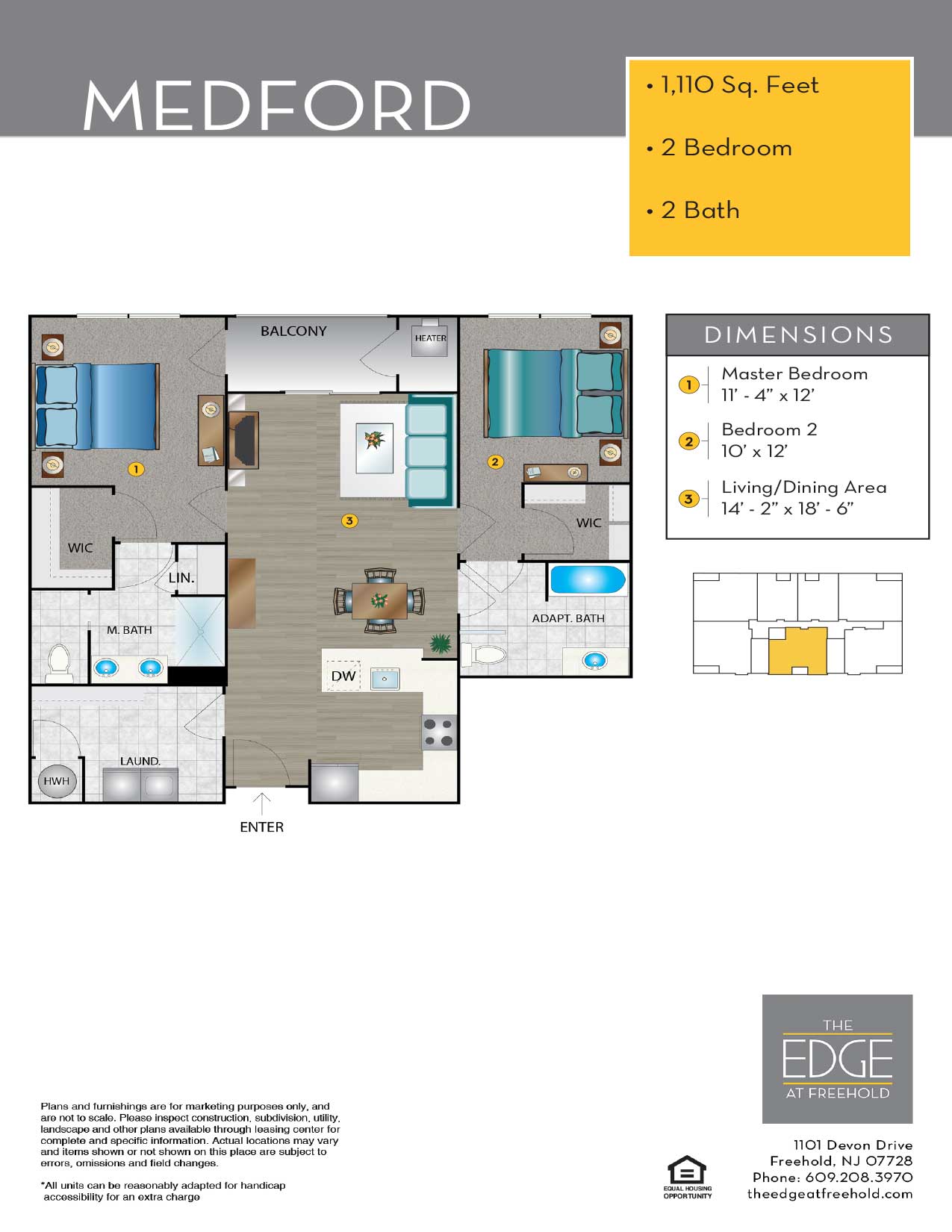 The Edge At Freehold Floor Plan Medford